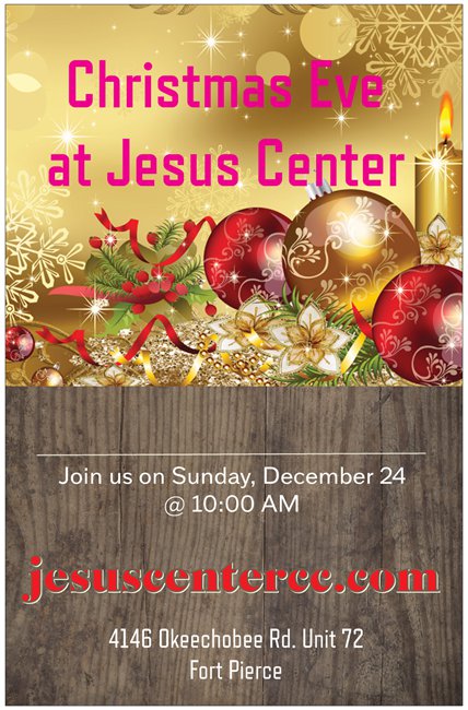 Christmas Jesus center